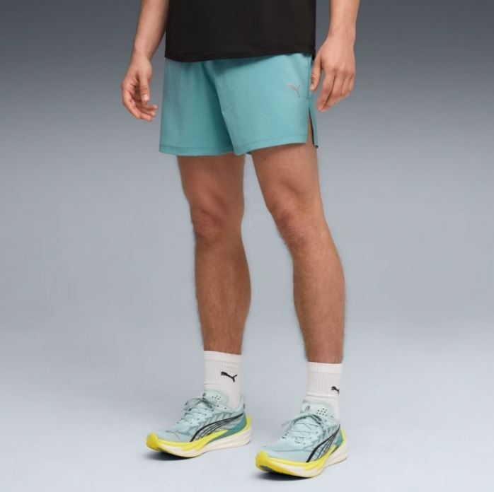 PUMA 彪馬 PUMA 短褲 跑步系列 DREAMRUN 藍綠 5吋 DRYCELL 短風褲 男 52842546