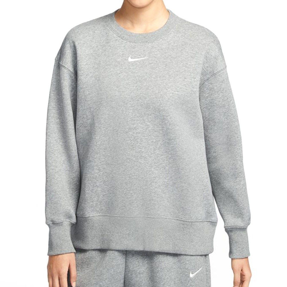 NIKE 耐吉 NIKE 大學T PHNX FLC 灰 刺繡LOGO 刷毛 基本款 長袖 女 FZ4271-063