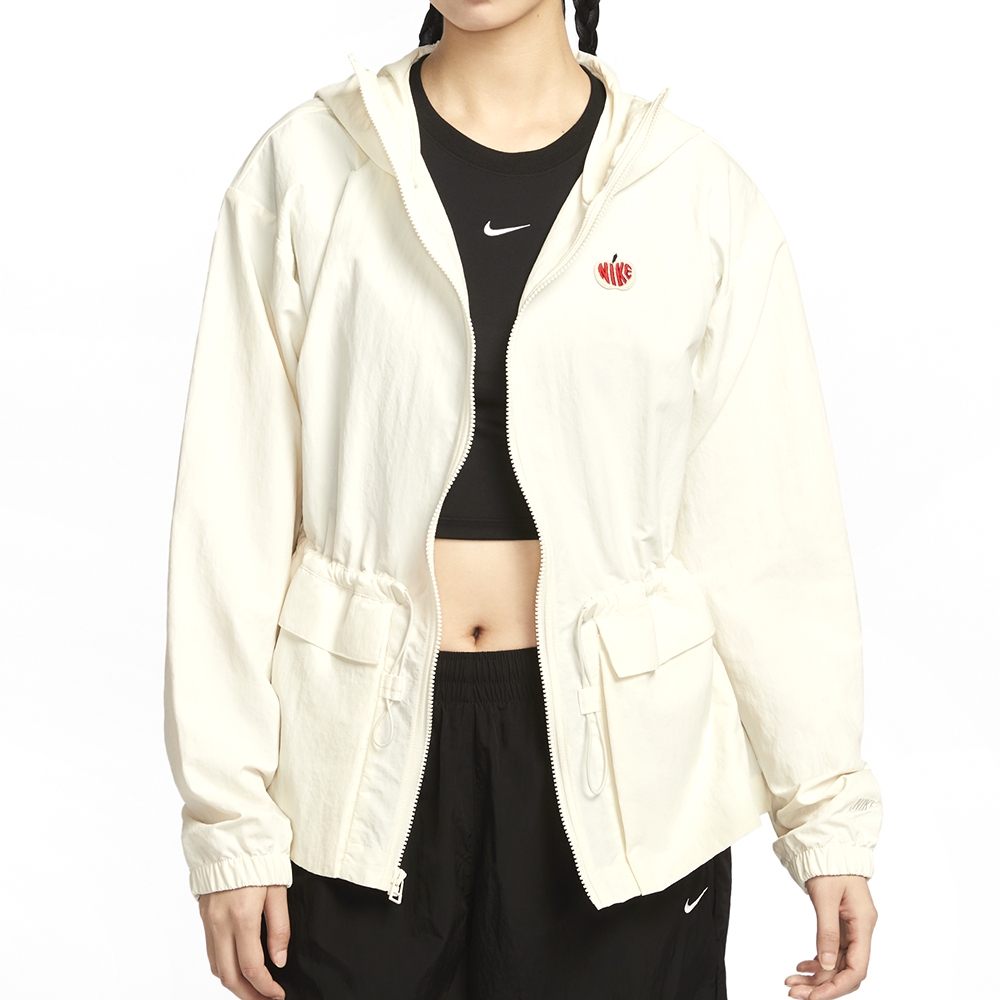 NIKE 耐吉 NIKE 外套 AS W NSW TREND WVN JKT GCEL 米白色 收腰 連帽外套 女 HV8727-133