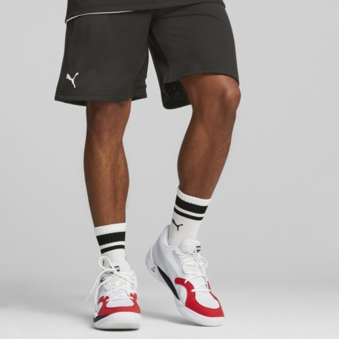 PUMA 彪馬 PUMA 短褲 籃球系列 TEAM 黑 運動褲 男 67664101