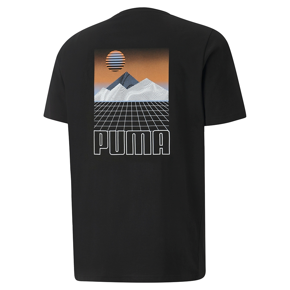 PUMA 彪馬 PUMA 短T 基本系列 黑色 山峰 短袖 T恤 男 68379301