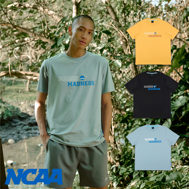 NCAA 短T 黑 黃 湖藍 印花LOGO 涼感 短袖 T恤 中性 74251008-