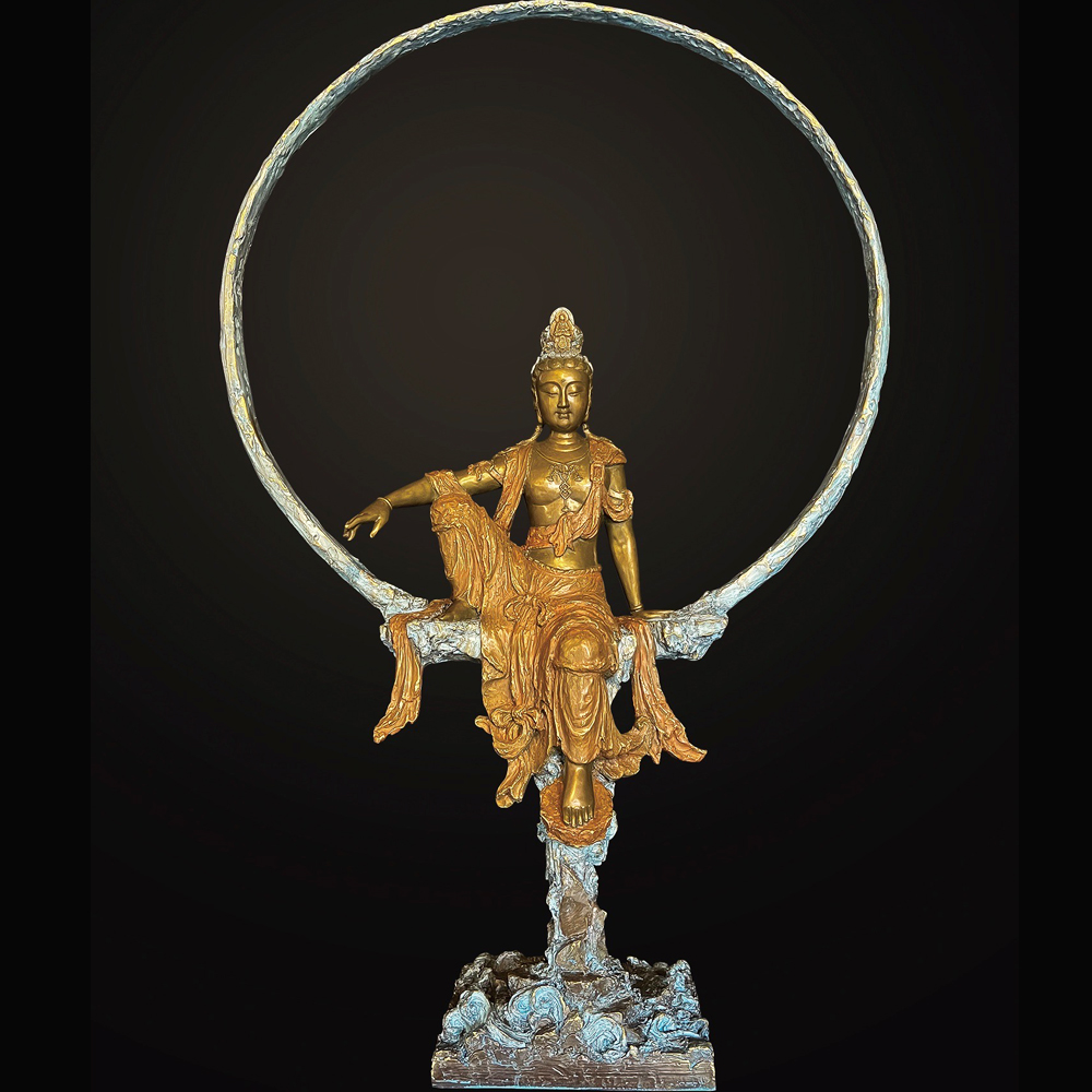 開運陶源子問老師限量原作銅雕~大自在(觀世音菩薩) - PChome 24h購物