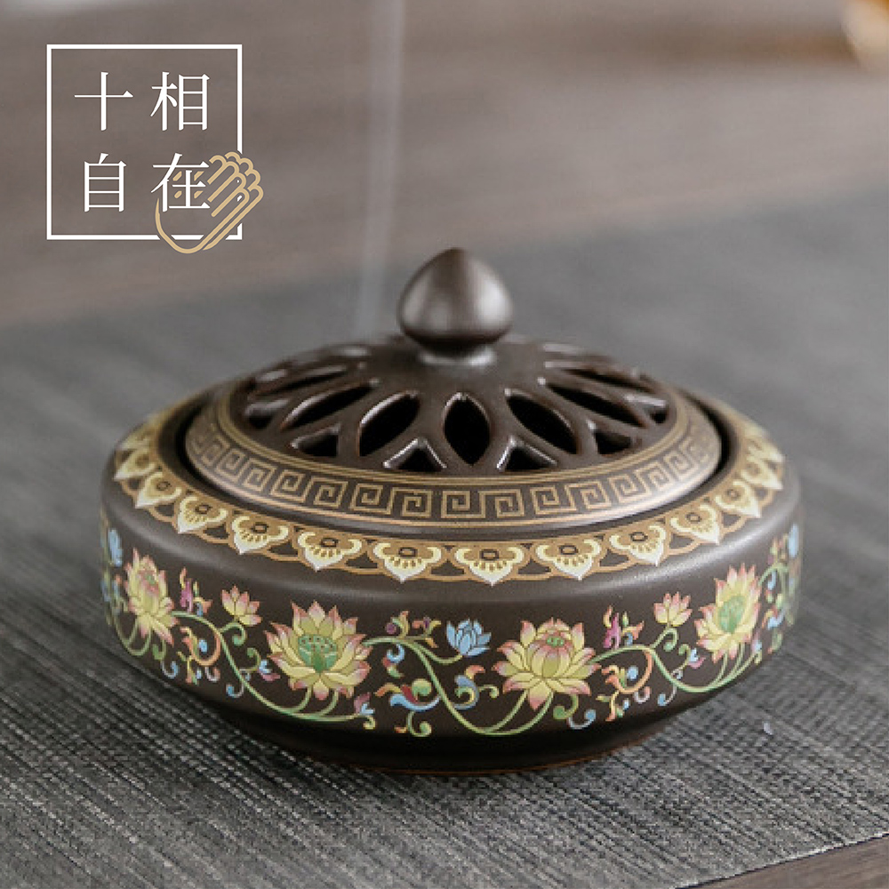 十相自在景泰藍禪意香爐(1入)/優美精工雕花藝術香爐- PChome 24h購物