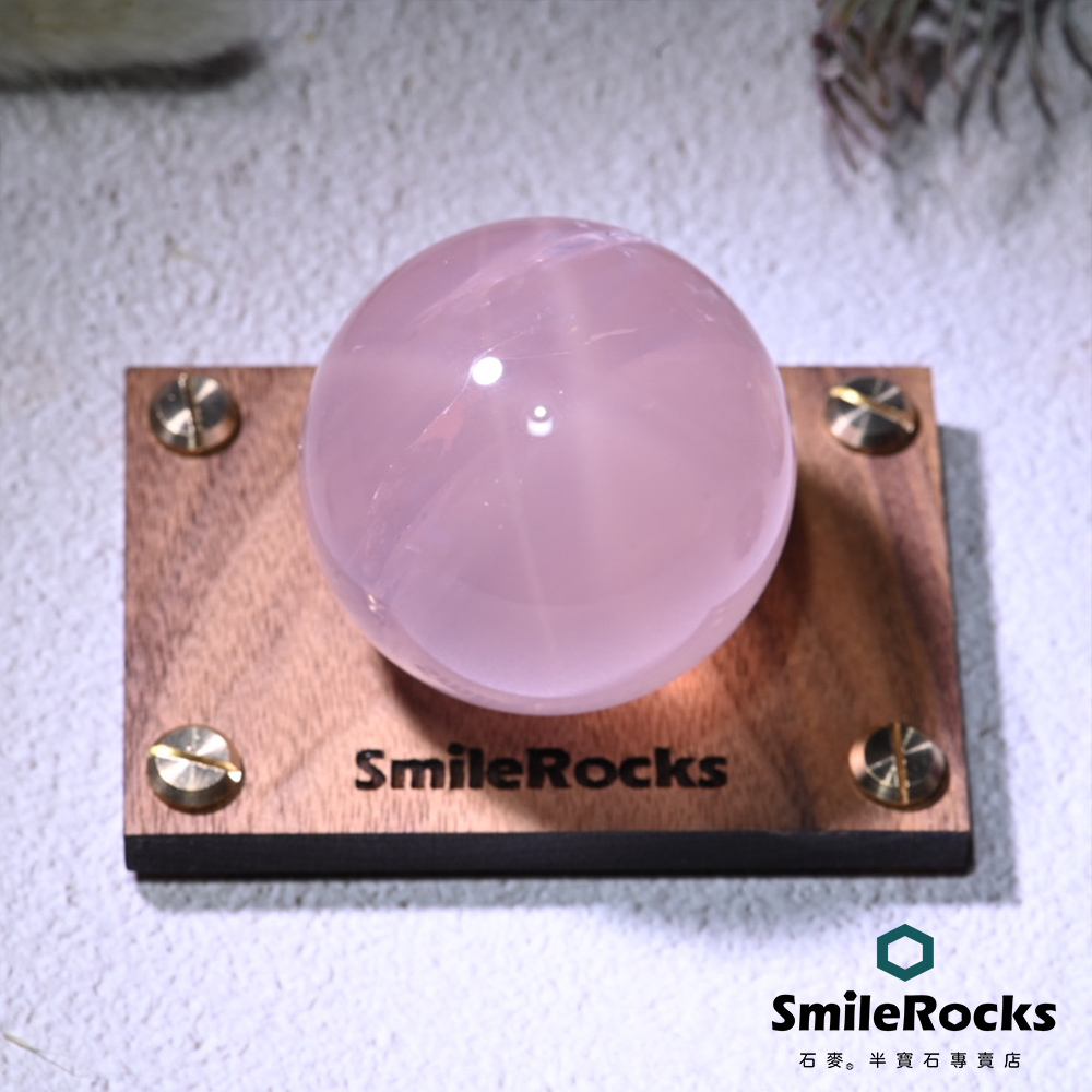 SmileRocks 石麥 星光粉晶球 直徑5.2cm No.051500114