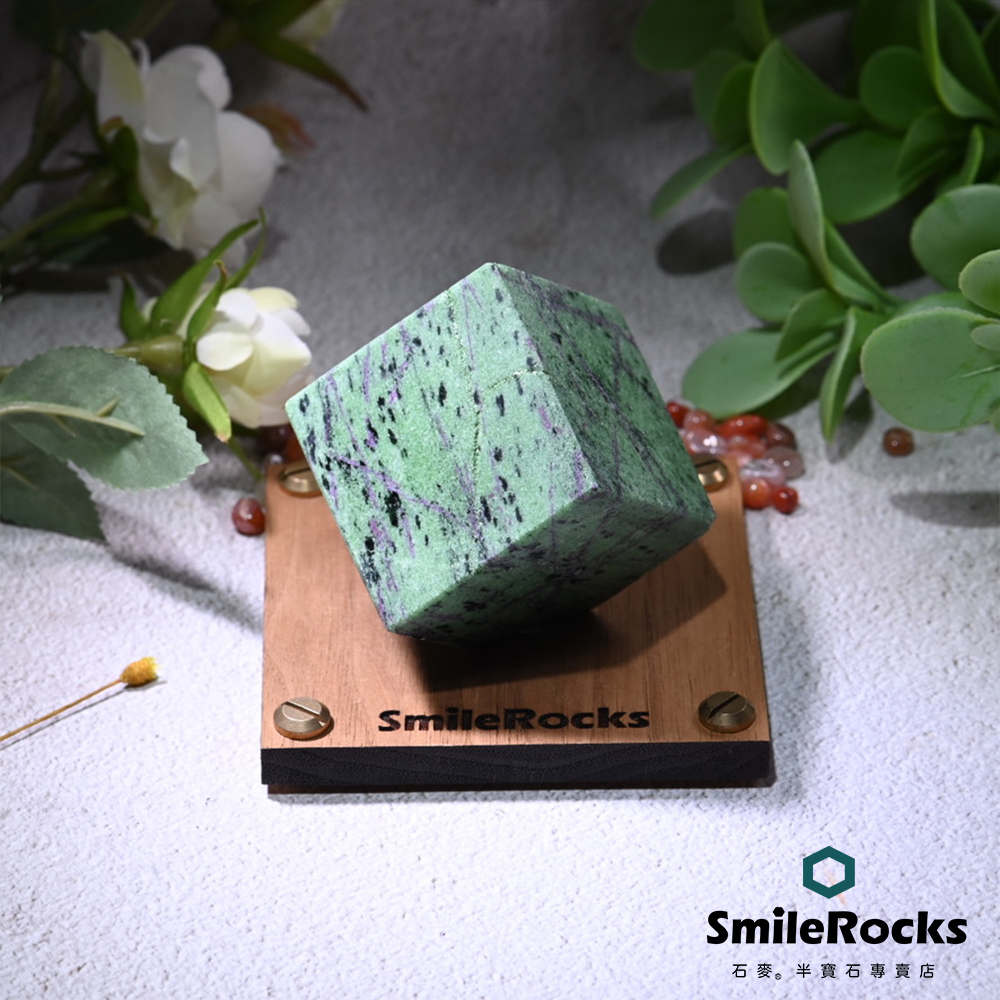 SmileRocks 石麥 綠簾石大方塊 4.8x4.8x4.8cm No.090290220