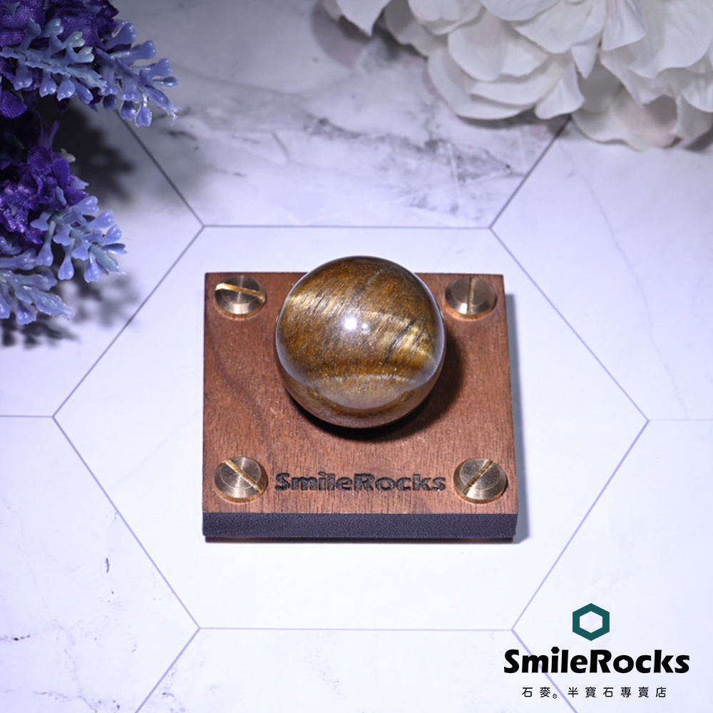 SmileRocks 石麥 虎眼石球 直徑3.3cm No.050340508