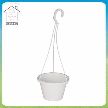 【蔬菜工坊】白色吊盆7寸(含吊繩)