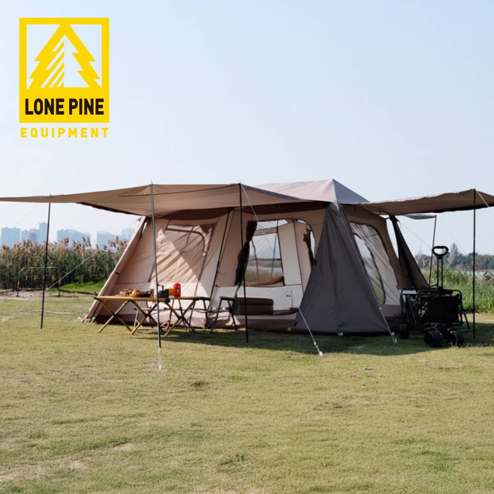 LONEPINE 自動快速搭建 御幄屋脊自動帳篷 兩室一廳 大全配