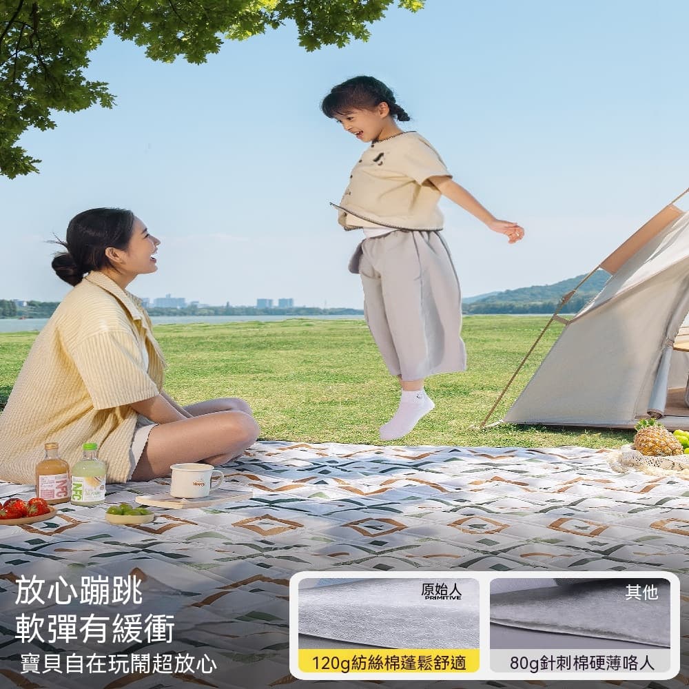 野餐墊 防潮墊 露營墊 戶外帳篷地墊 加厚野餐墊 家用打地鋪 防水野餐墊 便攜野餐墊 帳篷墊 米格200*150