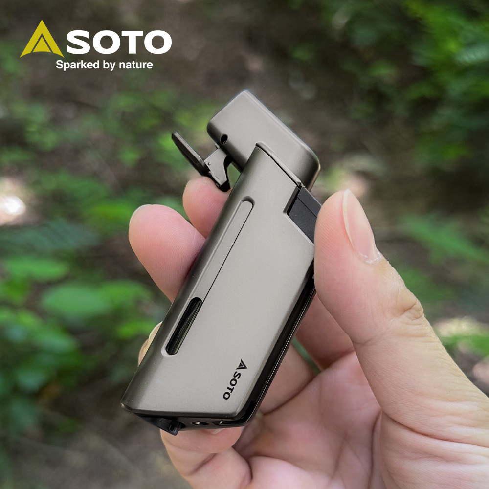 SOTO 金屬棕L型填充式迷你點火器 ST-489TB 掌中型打火機