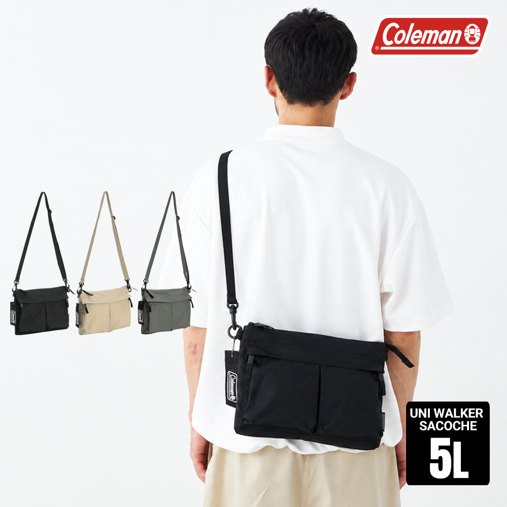 Coleman UNI WALKER健行者SACOCHE側背包(戶外背包 斜背包 旅行包 側肩背包 隨身包 露營裝備包)