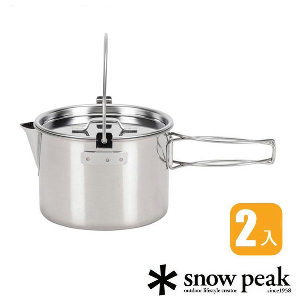 Snow Peak 0.9L 不鏽鋼茶壺鍋(Kettle NO.1)水壺.提壺.露營鍋_CS-068R