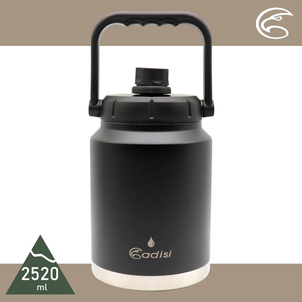 ADISI 不鏽鋼Jumbo保溫瓶【磨砂黑/2520ml】AS25052