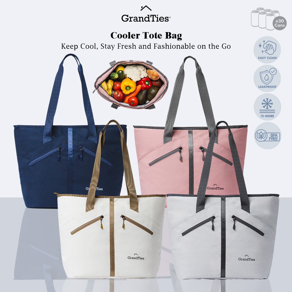 GrandTies 20L時尚保冷托特包Tote(強效保冷/防水/大容量)-顏色任選