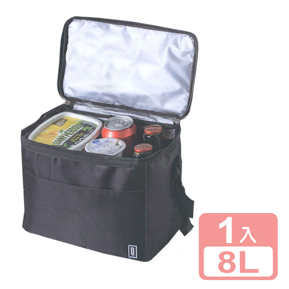 《真心良品xUdlife》酷黑摺疊保溫保冷袋8L-1入組