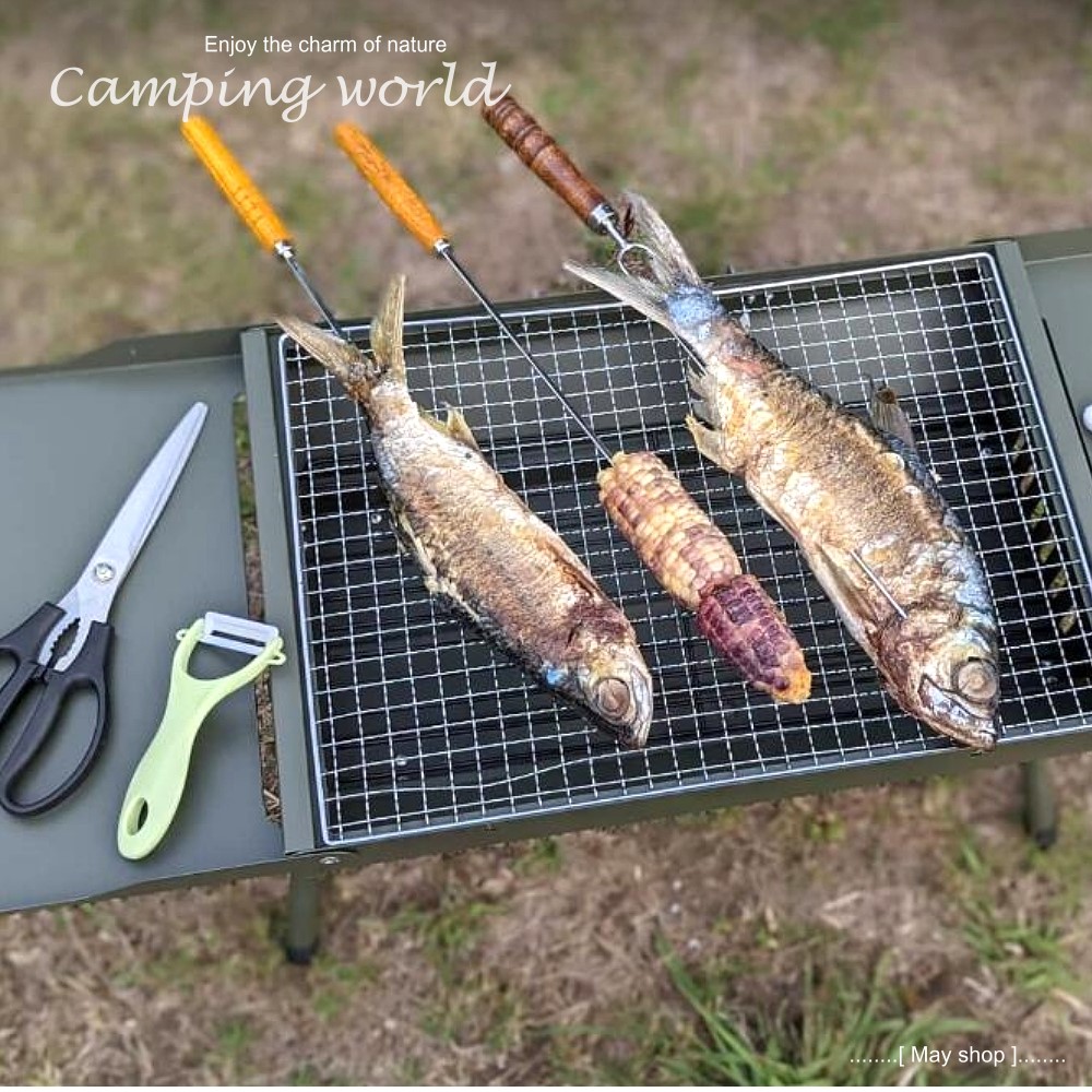 May shop 野炊BBQ烤肉野營折疊 烤台延伸燒烤爐