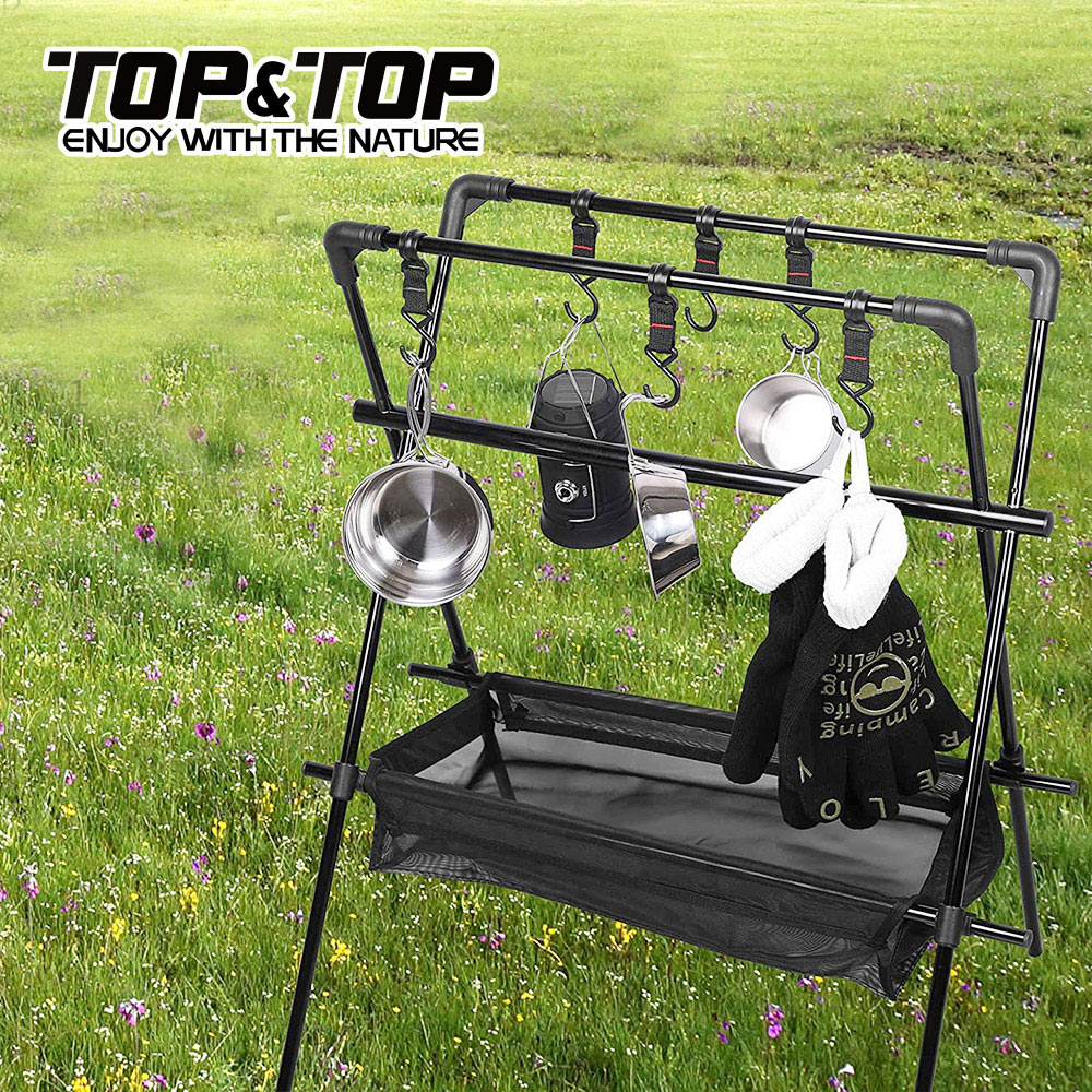 TOP&TOP 【韓國】鋁合金三角置物架贈掛勾/置物架/掛架/瀝水架/曬碗/露營(單層)