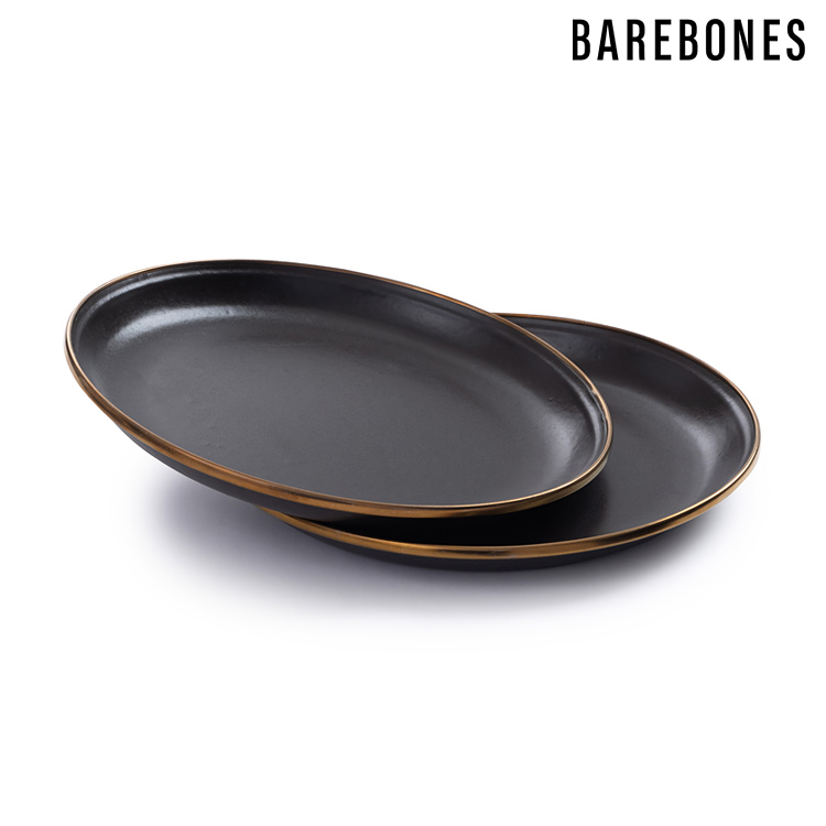 Barebones 【二入一組】 CKW-342 琺瑯沙拉盤組 Enamel Salad Plate (8") / 炭灰