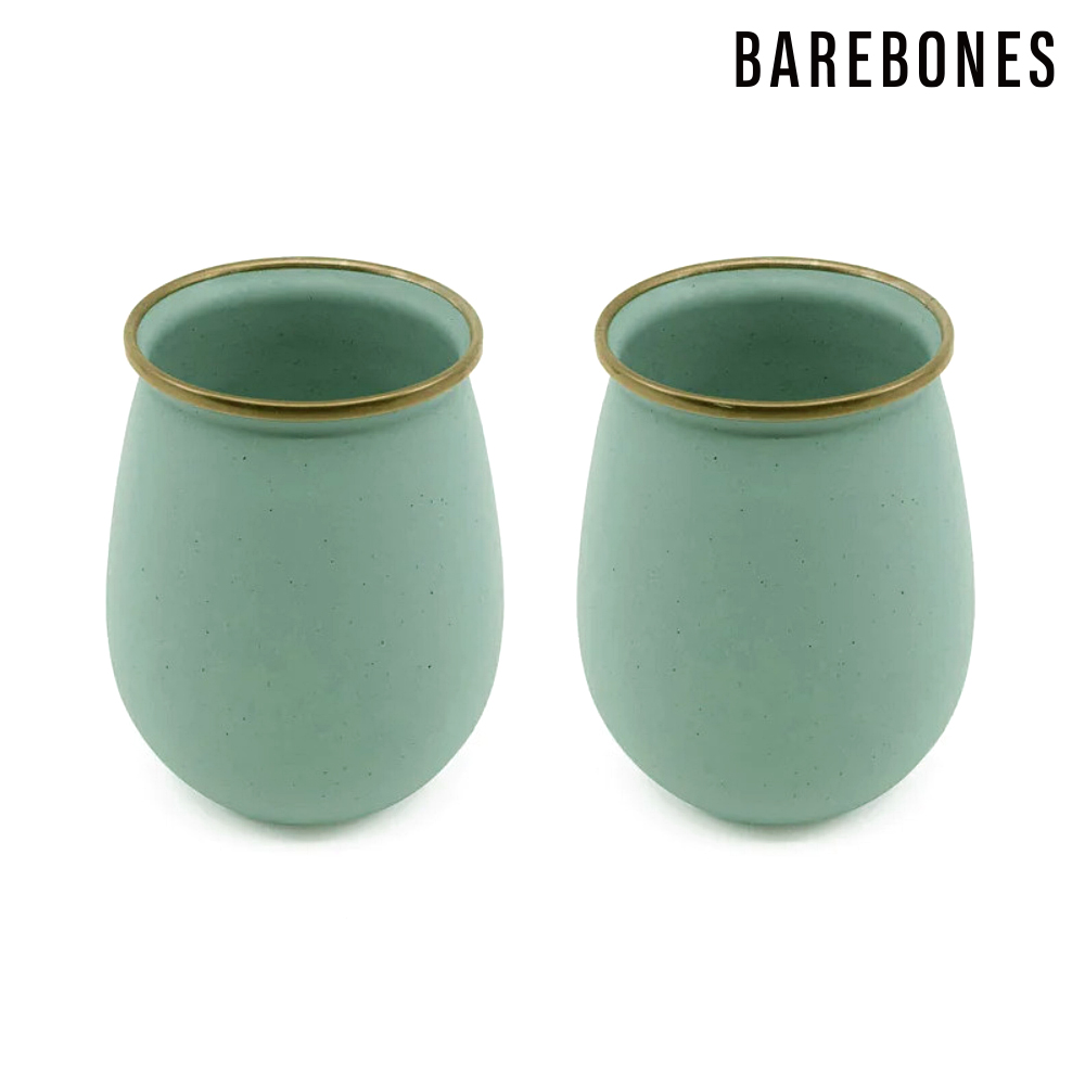 Barebones 【兩入一組】 CKW-389 琺瑯不倒翁杯組 Enamel Tumbler Set / 薄荷綠 (16oz473ml)