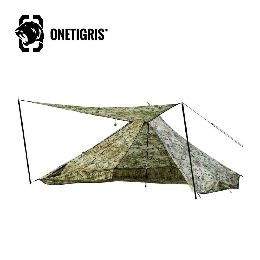 【OneTrigris】金字塔野營帳篷 4.2吋 迷彩限量版 | CE-YZP11-MC 全館63折up