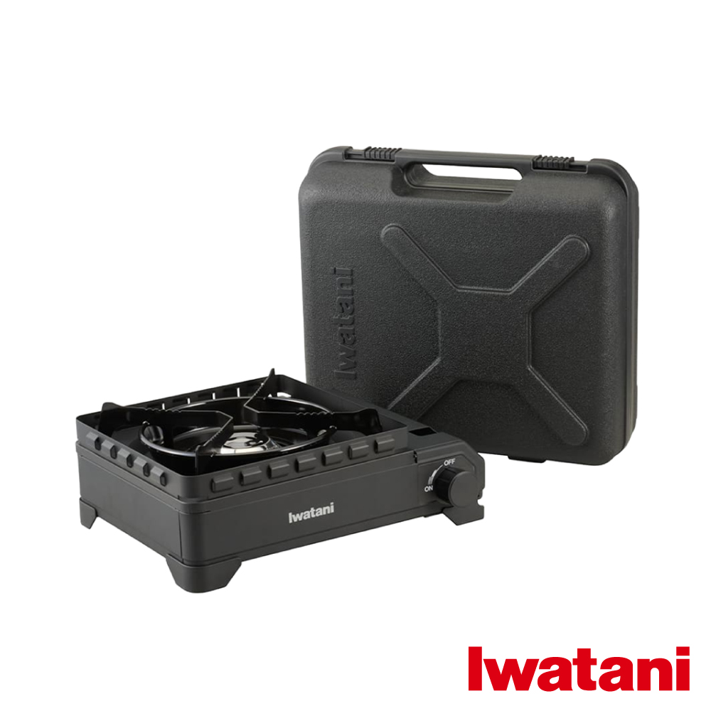 IWATANI 日本岩谷 戶外防風重裝黑武士X磁式瓦斯爐3.4kW-附收納盒-日本製