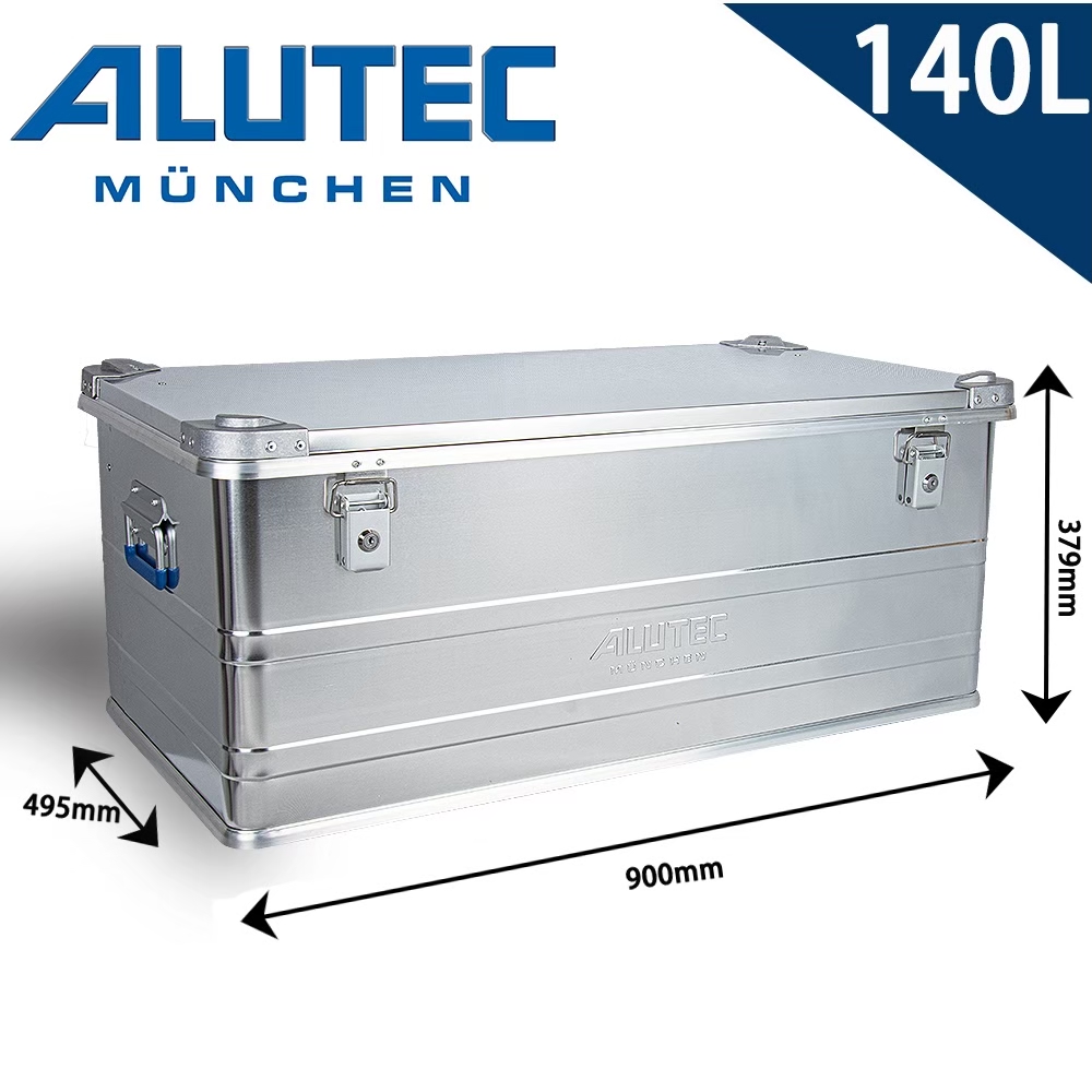 ALUTEC ALUTEC德國鋁箱 -工業風鋁箱 戶外工具收納 露營收納 居家收納(140L)四角防撞/含鎖收納更安心/大容量好收納/鋁合金材質