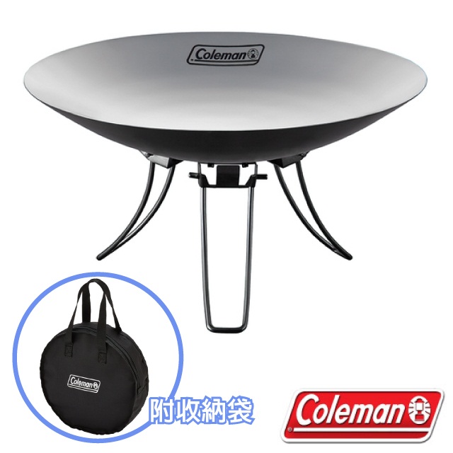 Coleman 美國 FIRE DISK 單人碟型多功能不鏽鋼焚火台(附烤網+收納袋).烤火爐/可輕鬆設置.焚火_CM-37404 R