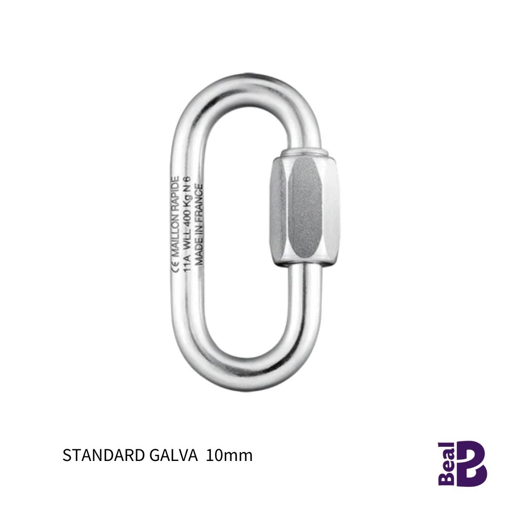 Beal STANDARD GALVA 鋼製橢圓形環扣 10mm MMNZ10