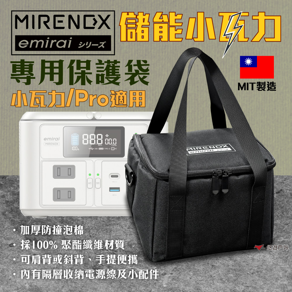 Mirenex 儲能小瓦力專用收納袋 NEX430 收納包 電源保護袋 裝備包 露營 配件 悠遊戶外