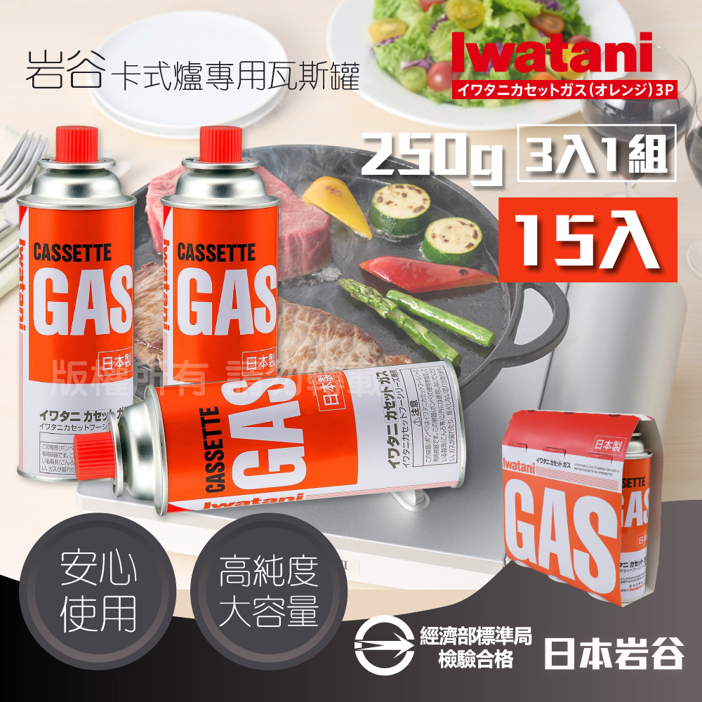 IWATANI 日本岩谷 日本原裝瓦斯罐250g-15入