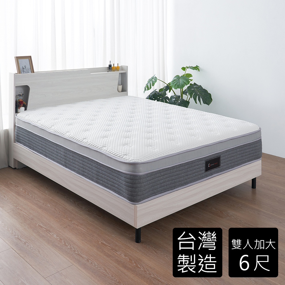STYLEHOUSE 時尚屋 莫娜涼感冰絲6尺高碳鋼獨立筒床墊GA9-27-6-免運費/免組裝/台灣製
