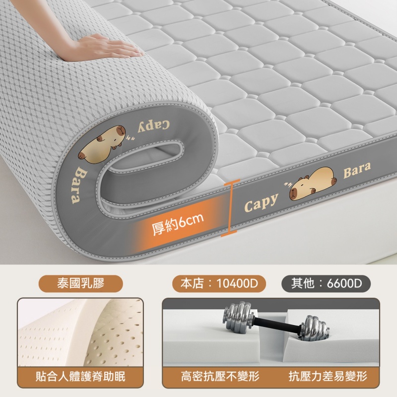 【銘利萊】 家用臥室床褥墊 乳膠記憶棉床墊軟墊榻榻米租房專用軟床墊子150*200*6CM