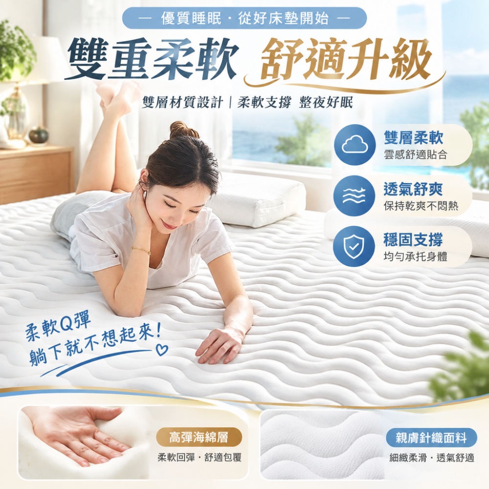 記憶棉床墊 軟墊子 榻榻米專用床墊 家用臥室墊子 單人 雙人 可折疊 大豆纖維床墊 乳膠床墊 180*200cm