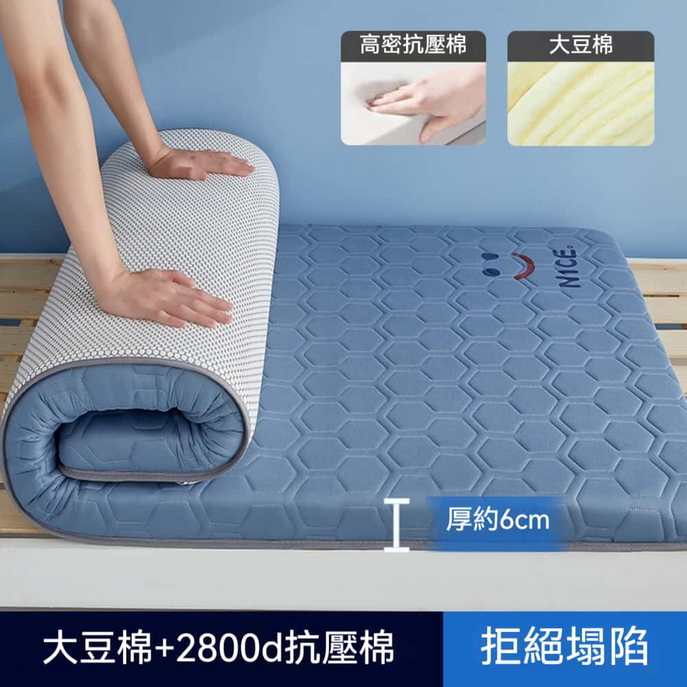 家用床墊 雙人床墊 軟墊 宿舍床墊 單人床墊 打地鋪睡墊 出租房床墊 大豆棉床墊 折疊床墊180*200cm