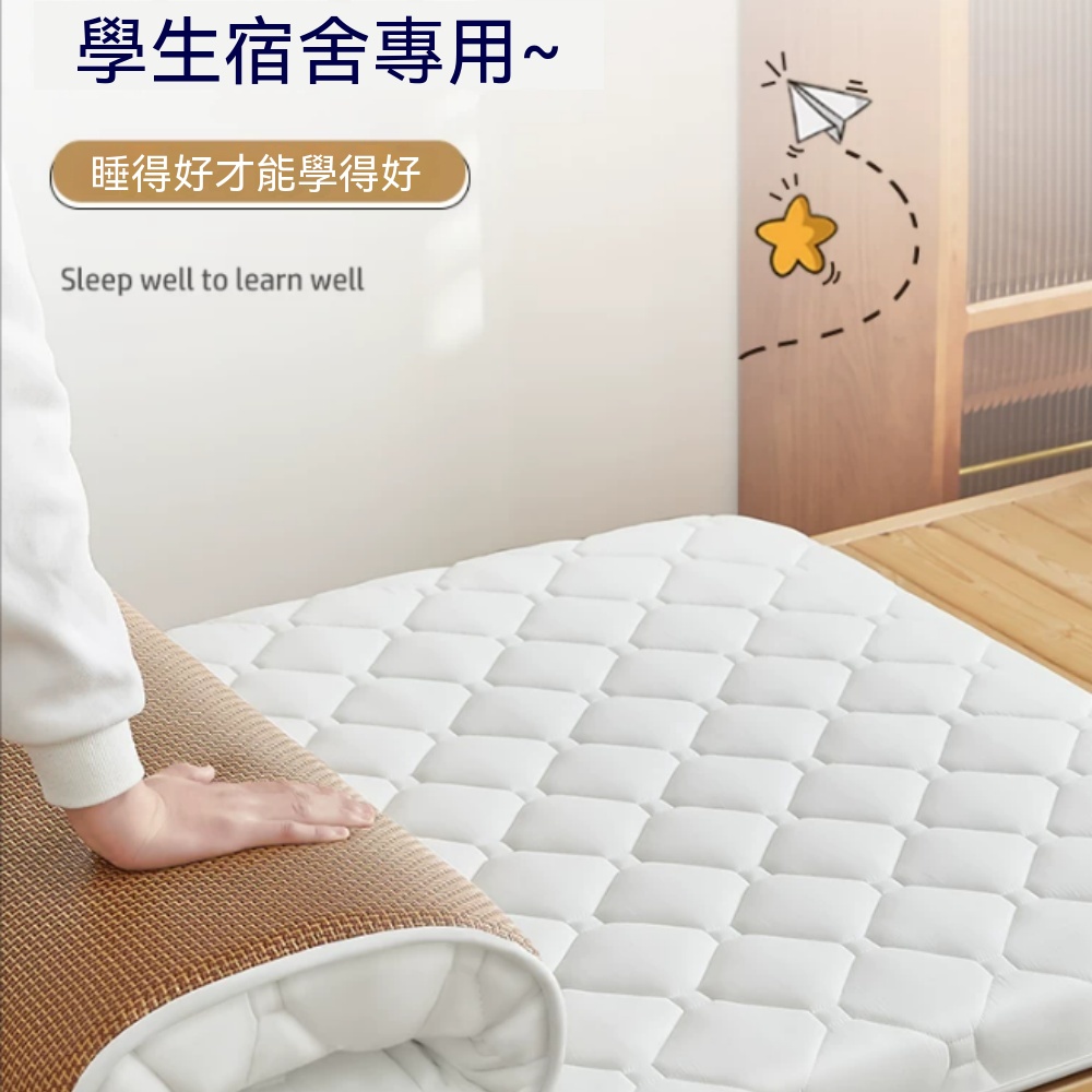 床墊 學生宿舍床墊 藤席床墊 涼席床墊 住校專用床墊 四季宿舍床墊 冰藤涼感軟墊 打地鋪床墊90x190cm