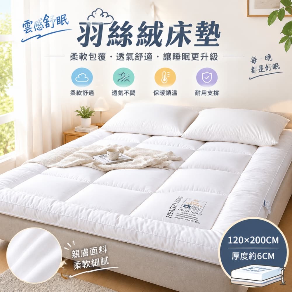 藝啟 120*200CM厚6CM 床墊 酒店床墊 家用軟墊 學生宿舍墊被 榻榻米褥子 記憶床墊 柔軟親膚 細膩綿滑