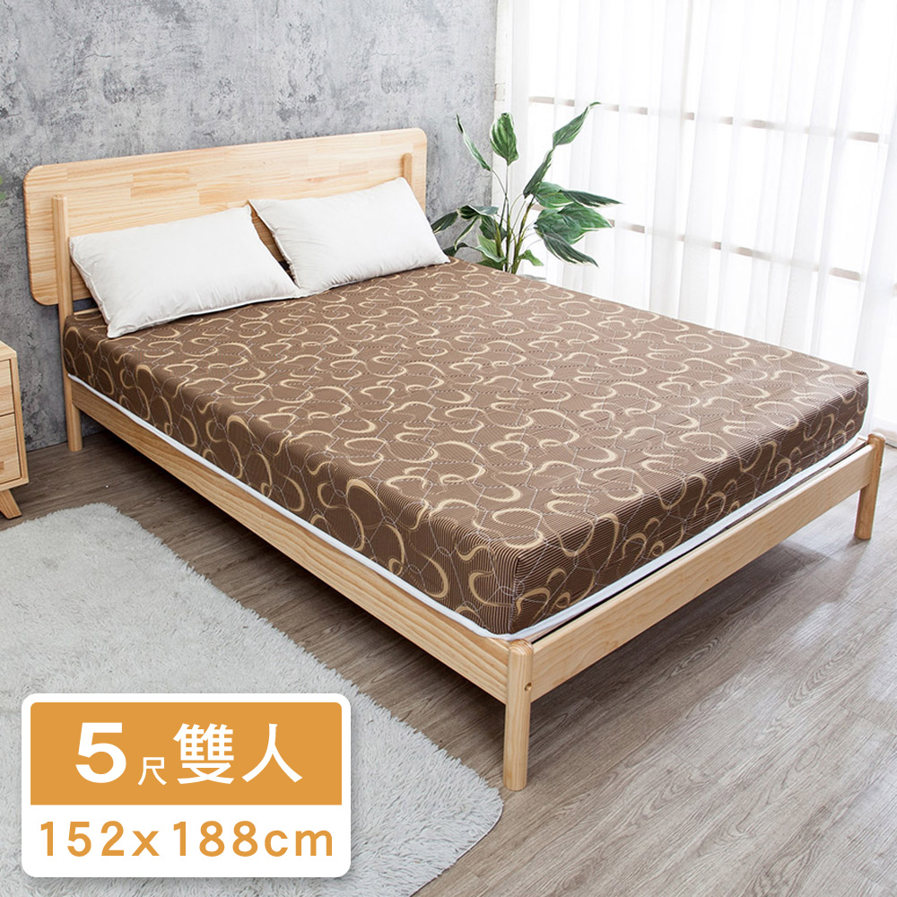 Boden Boden-A2 特維拉 冬夏兩用涼蓆護背硬式連結式彈簧床墊-5尺標準雙人