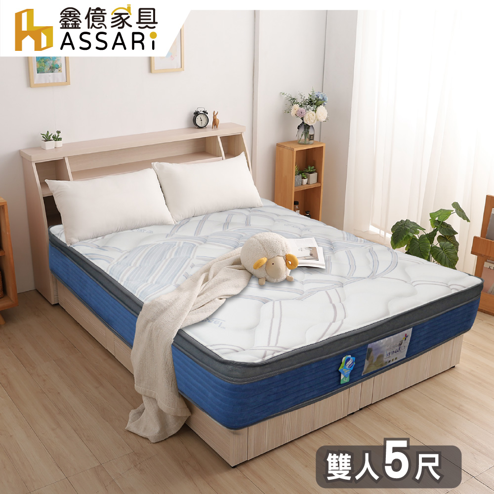 ASSARI -瑞士山寧泰天絲記憶棉強化側邊獨立筒床墊(雙人5尺)