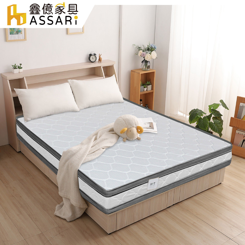 ASSARI -高迴彈透氣正硬式四線雙面可睡獨立筒床墊-雙大6尺