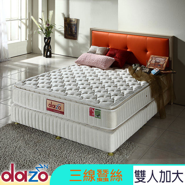 Dazo 得舒 【720多支點】三線蠶絲獨立筒床墊-雙人加大6尺