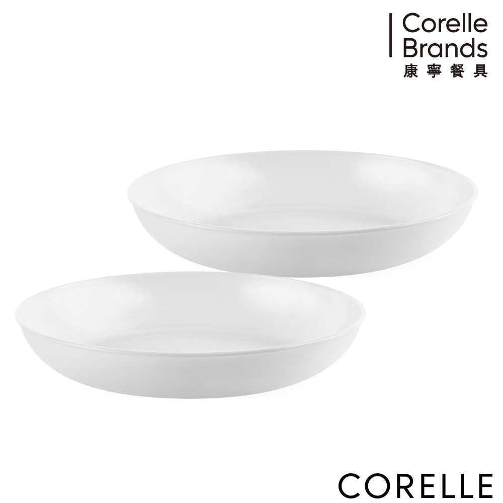 Corelle Brands 康寧餐具 純白圓形餐碗 30OZ-兩入組