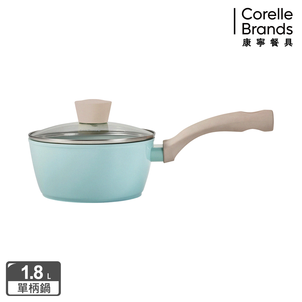 Corelle Brands 康寧餐具 康寧 Snapware 鈦輕量不沾單柄鍋18cm(含鍋蓋)