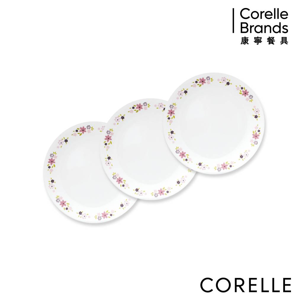 Corelle Brands 康寧餐具 CORELLE 康寧 花漾派對6吋平盤三入組