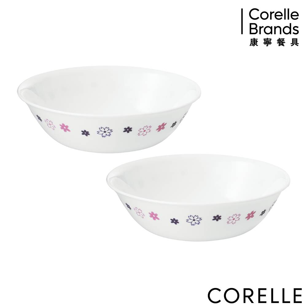 Corelle Brands 康寧餐具 CORELLE 康寧 花漾派對1000ML湯碗兩入組