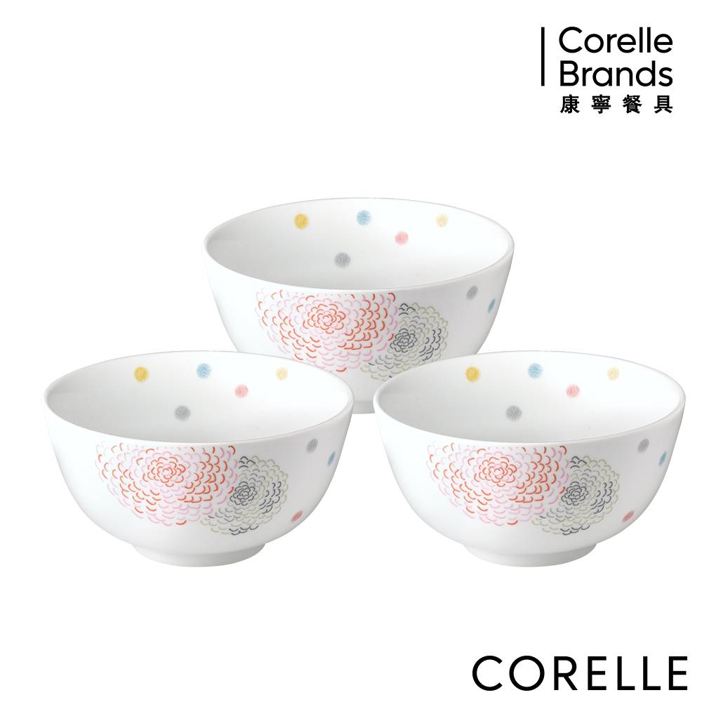 Corelle Brands 康寧餐具 繽紛美夢中式飯碗三入組