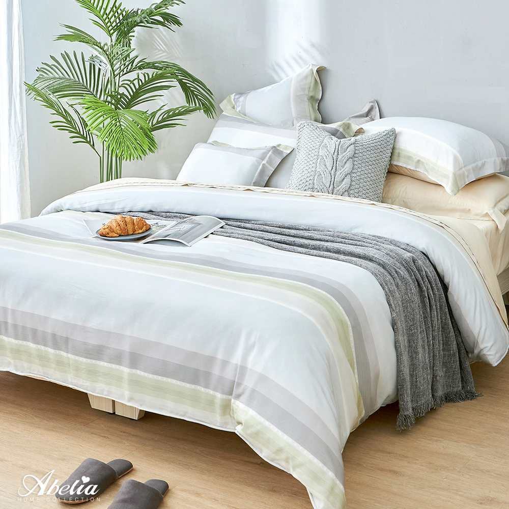 Abelia 天絲木漿纖維四件式兩用被床包組(特大包雙人被)-多款可選