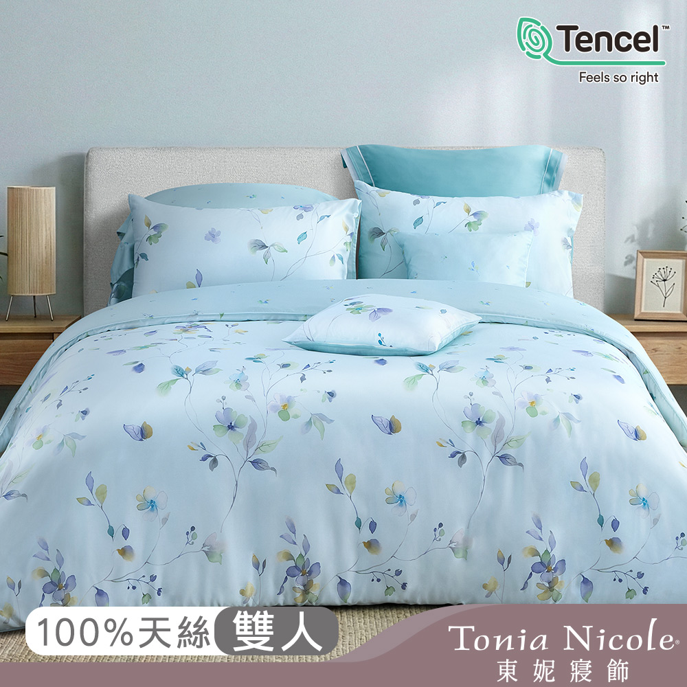 Tonia Nicole 東妮寢飾 碧森花綻60支環保印染100%萊賽爾天絲兩用被床包組(雙人)