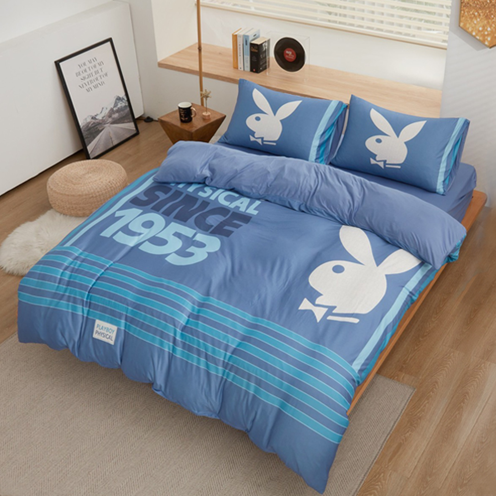 PLAYBOY 6尺針織雙人四件式床包被套組(多款任選)