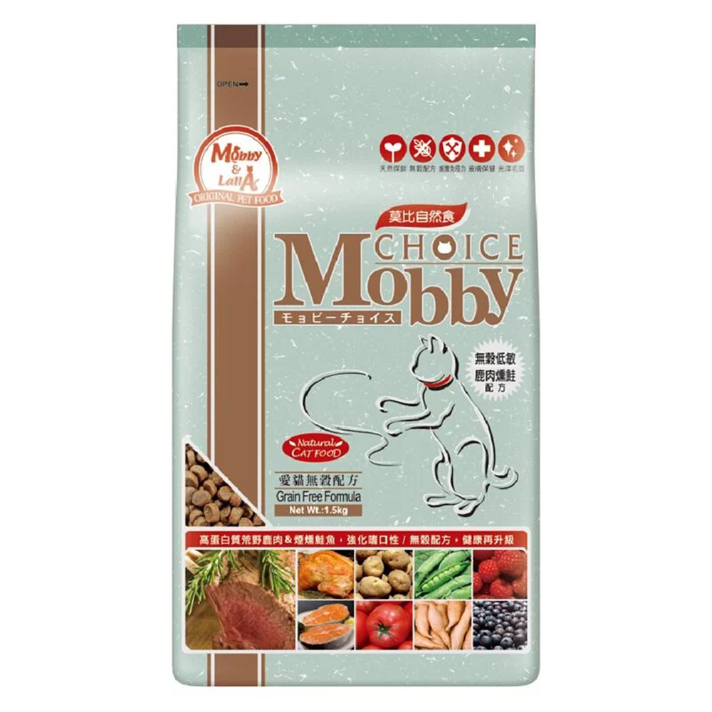 Mobby 莫比愛貓無穀配方鹿肉鮭魚3kg